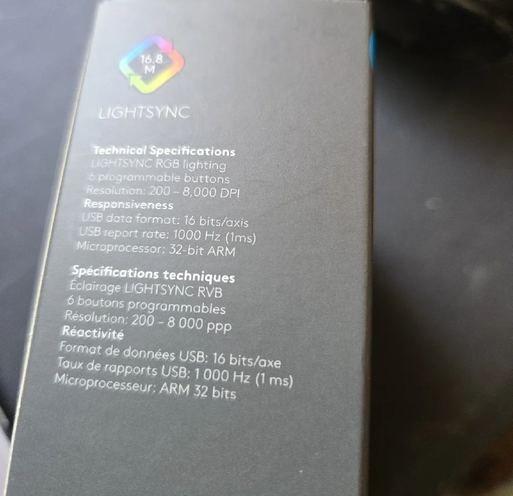 Logitech G203 Wired Gaming Mouse‎ - Black with RGB Accent
